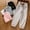 Beige, variant on Anniversary Girls Athletic Jogger Pants Elastic Waist Comfortable Sweatpants for Kids Casual Play Outdoor Sports Active Wear