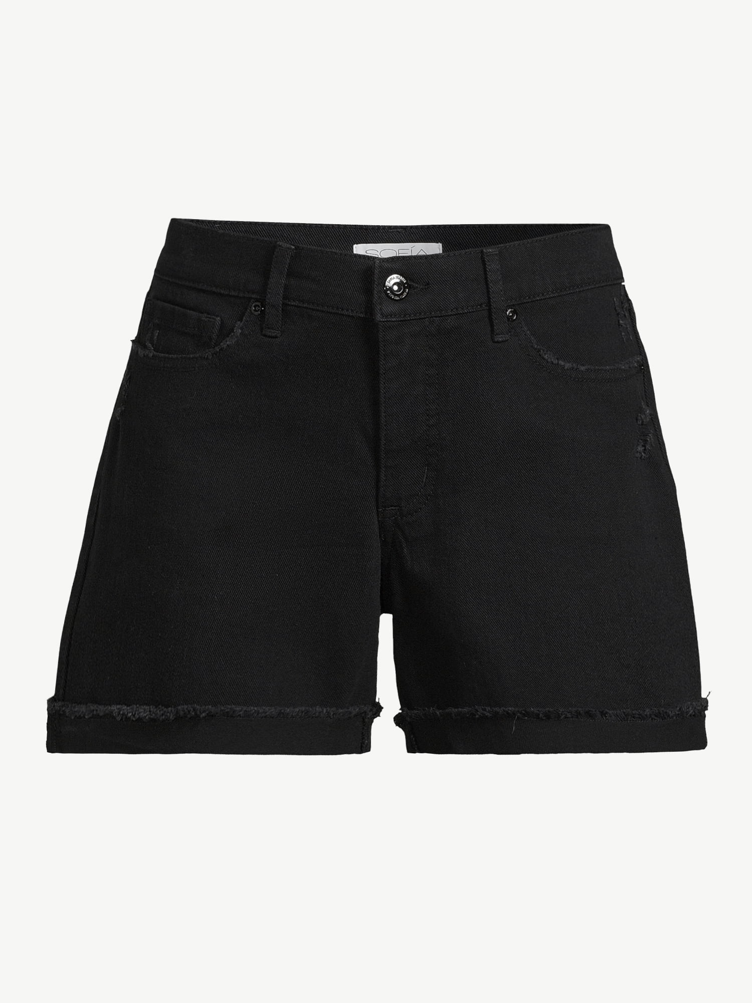 Sofia Jeans Women's Lila Relaxed Straight High Rise Roll Cuff Shorts