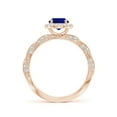 thumbnail image 2 of ANGARA Lab Grown 1.55 Ct Blue Sapphire Engagement Ring for Women in 14K Rose Gold (Size-8x6mm) | September Birthstone, Anniversary, Jewelry Gift for Women | Lab-Grown Blue Sapphire Ring, 2 of 8