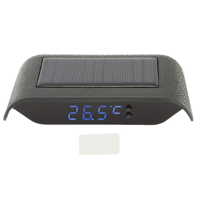 Decoration Automatic Brightness Adjustment Car Clock, Solar Power Clock, For Auto Car Vehicle Blue