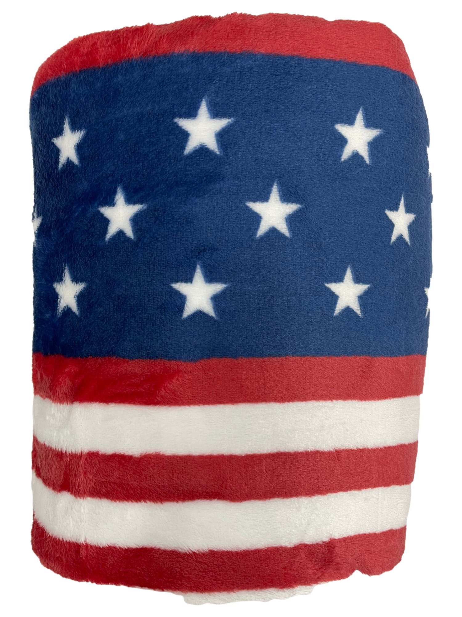 The Big One Oversized Plush Throw Blanket Red White & Blue Americana