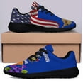 thumbnail image 3 of Wisconsin Stte Wood Violet Flower and Robin Bird Shoes Sneakers Black Size 8, 3 of 7