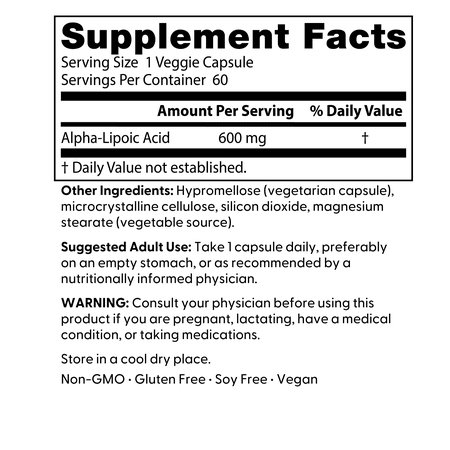 アルファリポ酸 サプリメント 600mg 60粒 Doctor's BEST （ドクターズベスト）