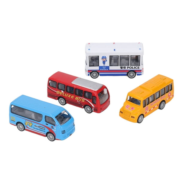 Autobús de Juguete de aleación BuyWeek 4 piezas de aleación fundida a presión multifuncional