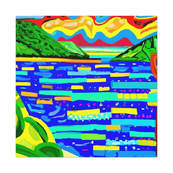 Lake in Fauve Hues - Canvas