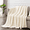 Beige, variant on Throw Size Blanket, 230GSM Extra Soft Lightweight Bed Blanket with Strip , Plush Fuzzy Cozy Throws for Couch, Bed, Sofa Cozy, Warm and Breathable, 50x60" Beige