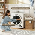 thumbnail image 4 of HOMCOM 120V Portable Clothes Dryer, 1300W Compact Laundry Front Load Tumble Dryer Machine 3.3  Cu. Ft. with Stainless Steel Tub, White, 4 of 9