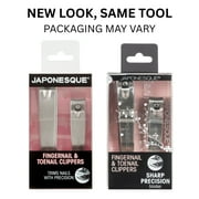 Japonesque Fingernail & Toenail Clippers, Stainless Steel, 2 pack