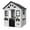 White, variant on Studyset Kids Outdoor Playhouse,Wooden Play House for Kids,Wooden Play House Outdoor Cottage,Cedar Woodens Kids Playhouse Cottage,Toddler Outdoor Playhouse Vinyl Roof With Play Kitchen