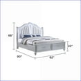 thumbnail image 5 of Bedroom Set King 4PC Contemporary with LED Upholstered Headboard, Light Gray Wood | Wood | Standard Beds, 5 of 20