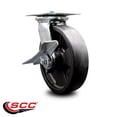thumbnail image 2 of 8 Inch Heavy Duty Glass Filled Nylon Caster with Ball Bearing and Brake SCC, 2 of 2