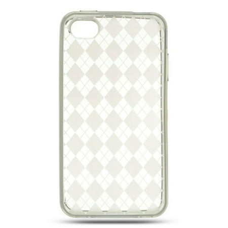 iPhone 4s Case, iPhone 4 Case, by Insten Checker TPU Rubber Candy Skin Case Cover For Apple iPhone 4