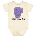 thumbnail image 3 of Inktastic I Love My Tia Elephant Purple Boys or Girls Baby Bodysuit, 3 of 5