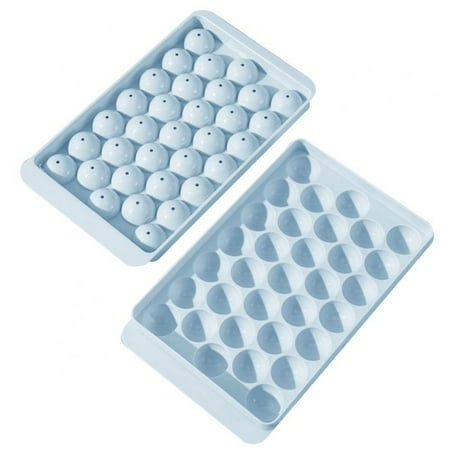 

Round Ice Cube Tray 33 Ice Cube Tray With Lid for Freezer Mini Circle Ice Cube Tray Making Sphere Ice Chilling Cocktail Whiskey Tea & Coffe