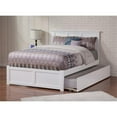 thumbnail image 6 of Leo & Lacey Full Wood Platform Bed with Footboard and Twin Trundle in White, 6 of 6