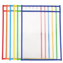 SOPOTUTU Clear Plastic Sleeves for Paper Office Use File Protector 6Pcs