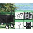 thumbnail image 7 of CL.HPAHKL Collapsible Wagon, Heavy Duty Utility Foldable Wagons Carts with Wheels, Folding Beach Wagon Grocery Wagon for Camping Garden Shopping Sports Outdoor Use, Black, 7 of 7
