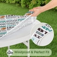 thumbnail image 5 of Football Terms and Icons Pattern Round Fitted Tablecloth with Elastic Edge,Dining Table Cover Waterproof,Outdoor Round Tablecloth for Camping,Dining,Indoor and Outdoor, 5 of 7