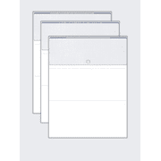 Compuchecks 50 high Security Check Paper Compatible with QuickBooks Blank Computer Check on Top - Blue Basketweave