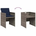 thumbnail image 5 of vidaXL 15 Piece Garden Dining Set with Cushions Grey Poly Rattan, 5 of 5