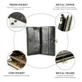 thumbnail image 4 of Contact's Kiss Lock Wallets for Women Genuine Leather Credit Card Holder with RFID Blocking Large Capacity,Valentine Gift (Coffee), 4 of 7