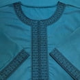 thumbnail image 4 of IWRICH Men's Embroidery Moroccan Thobe Men Mogadishu Djellaba Robe Jubba Prayer Kaftan Arabic Abaya 02-Dark Green S, 4 of 9