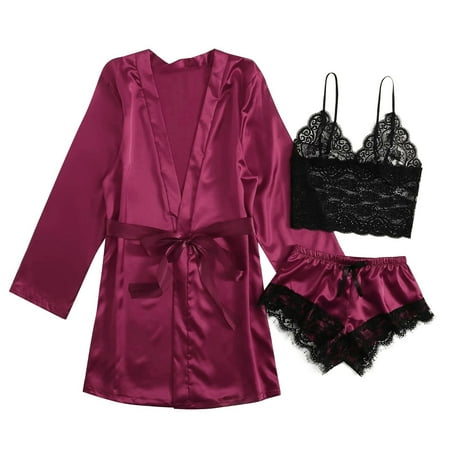 

UmitaySatin Silk Pajamas Women Nightdress Lingerie Robes Underwear Sleepwear fascinating