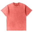 thumbnail image 4 of Oversized Tshirts for Men Acid Wash Loose Fit Cotton Basic T Shirts Gym Vintage Baggy Tees （Orange,5XL）, 4 of 5