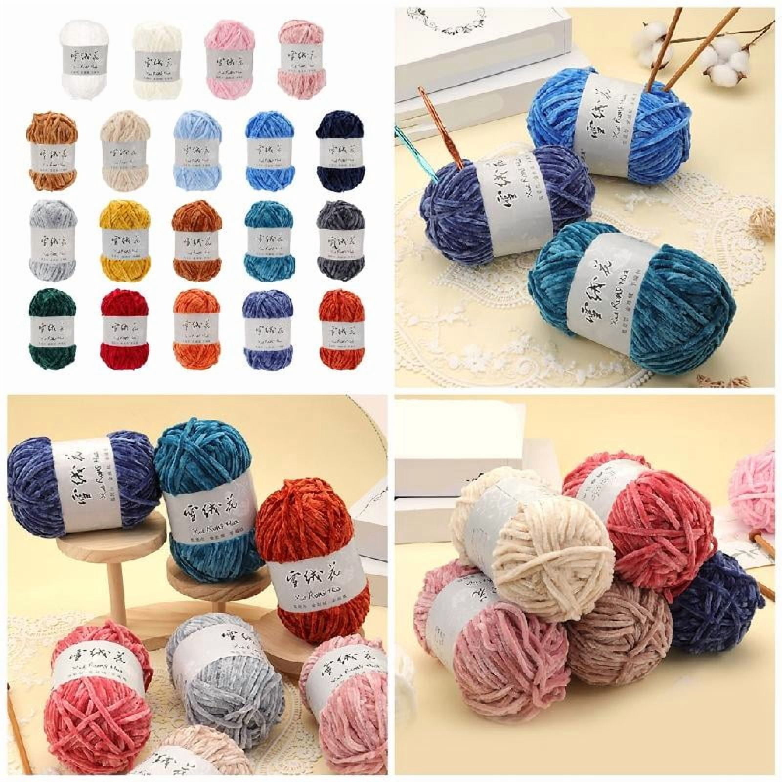 6Rolls of Crochet Yarn for Blanket Knitting Crocheting Knitting Yarn