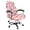 Strawberry Daisy Print, variant on POLERO Mushroom Flowers Pattern Office Swivel Chair Cover, Soft High Back Chair Slipcover Washable All-in-One Rotating Chair Slipcovers for Home