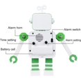 thumbnail image 5 of Reloj Despertador Robot Oso de Fresa Analógico Ultra Silencioso Verde, 5 of 5
