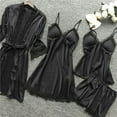 thumbnail image 3 of Lingerie Femmes Soie Robe de Dentelle Robe Babydoll Vêtements de Nuit Pyjamas Ensemble, 3 of 5