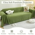 thumbnail image 5 of TOPCHANCES Sofa Cover Couch Covers for 3 Cushion Sofa, Sectional Couch Covers for L Shaped Couch Cover, Living Room Sofa Throws Slipcovers for Pets (71"x 134", Green), 5 of 11