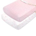 thumbnail image 2 of Changing Pad Cover Sheets Set, 2 Pack, Universal Fitted Changing Table Covers for Boys and Girls, Comfortable Cozy Cradle Sheets, Breathable Soft Jersey Cotton, Fitted 32x15x5 Inches Pads, 2 of 5