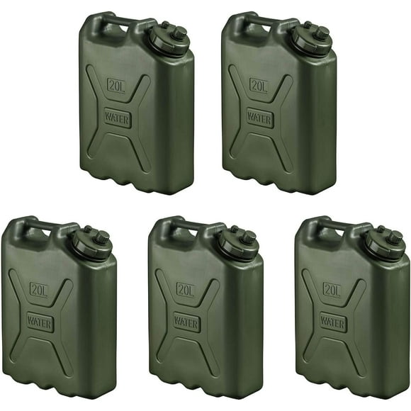 Scepter BPA Durable 5 Gallons 20 Litres Conteneur de Stockage d'Eau Portable, Vert (5 Pack)