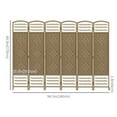 thumbnail image 3 of HOMCOM 5.6ft Folding Room Divider, Freestanding Privacy Screen, Natural, 3 of 10