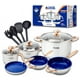thumbnail image 1 of Flavor Kitchen Batería de Cocina 13 Piezas | Sartenes Antiadherentes y de Acero Inoxidable Quirúrgico | Juego de Ollas y Sartenes | Apto para Inducción, Horno y Lavavajillas | Libre de PFOA y PTFE, 1 of 8