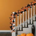 thumbnail image 4 of PuSpu 69in Halloween Vines Set - 2pcs Black Artificial Maple Leaf Vines for Indoor Halloween Decoration, 4 of 6