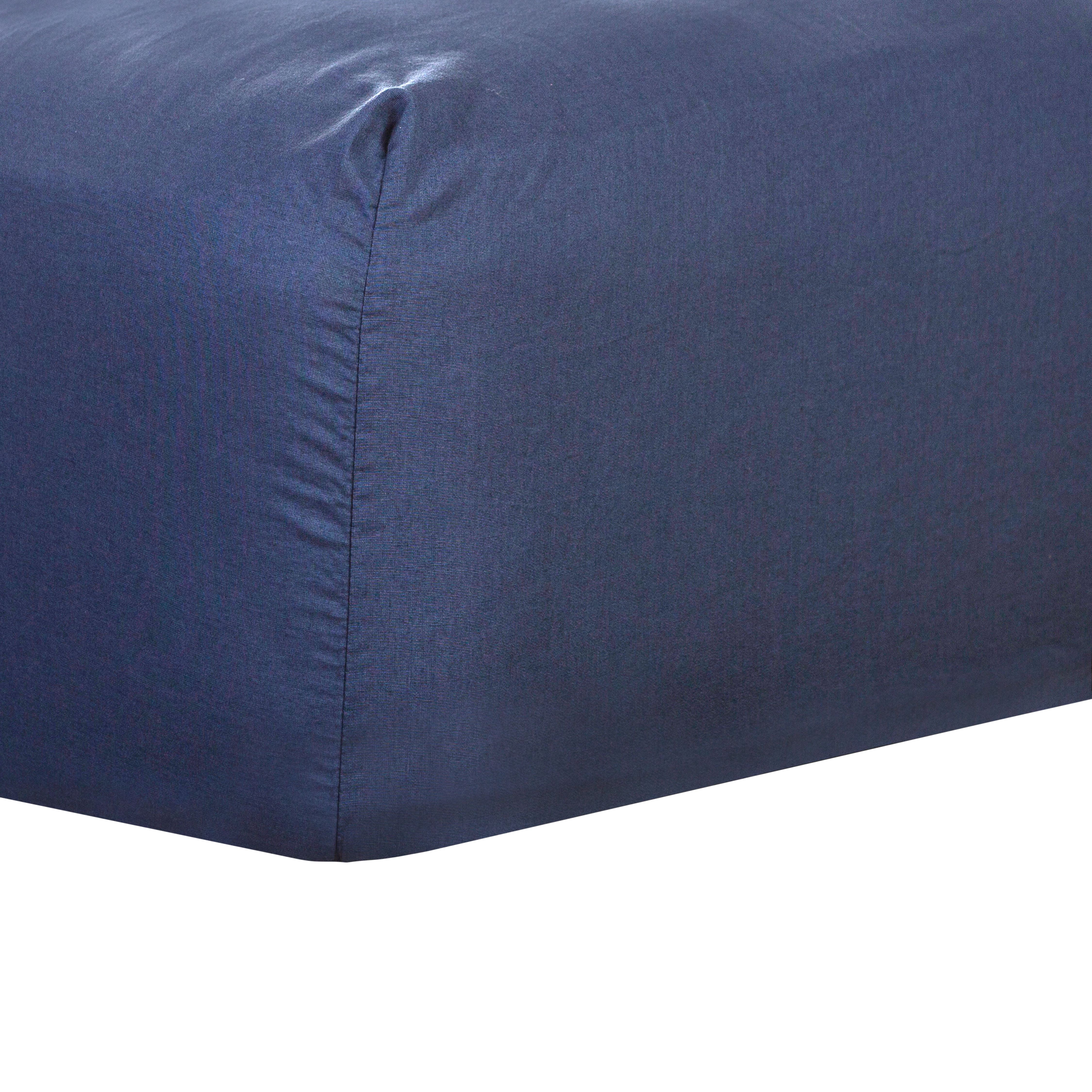 Better Homes & Gardens Washed Cotton Percale 300 Thread Count Sheet Set, Queen, Indigo