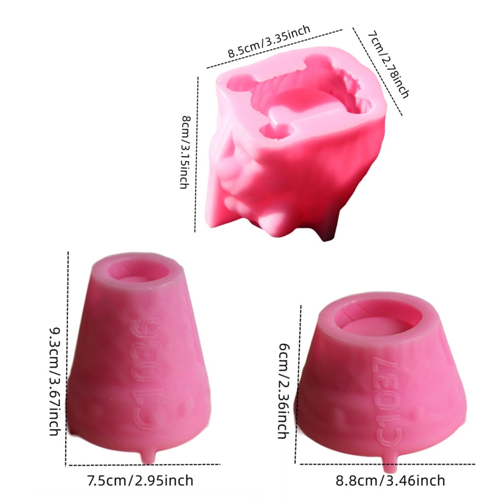 Zeiwohndc Creative Silicone Mold for DIY Cow Shaped Planter Candle Holder Epoxy Mould