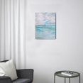 thumbnail image 3 of Modern Bathroom Wall Art, 12x16 inch Abstract Blue Ocean - Enhance Coastal Themed Home Décor with Sunrise & Sunset Artwork, 3 of 7
