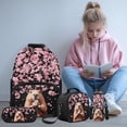thumbnail image 2 of Yspwyqan Backpack Set for Teens, Cherry Blossom Capybara Girls Backpack and Lunchbox Set 4Pcs, 17 Inch Trendy Large Capacity Bag Fits 13 Inch Laptop for Middle High School, 2 of 7