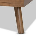 thumbnail image 6 of Baxton Studio Alke Mid-Century Engineered Wood Tufted Platform Bed, King, Light Grey/Walnut, 6 of 10