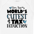 thumbnail image 4 of Inktastic I'm the World's Cutest Tax Deduction Blue Hearts Boys or Girls Baby Bodysuit, 4 of 5