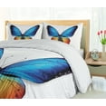 thumbnail image 5 of Ambesonne Butterfly Duvet Cover Sets, Cycle of Life Theme, 2-Queen, Orange Blue Black, 5 of 7