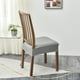 thumbnail image 1 of Nvzi 2 fundas de asiento impermeables para sillas de comedor, fundas de asiento de silla de cuero sintético, funda protectora de silla de comedor extraíble y lavable (gris), 1 of 4