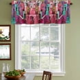 thumbnail image 4 of Abstract Red Valances for Windows, Decorative Rod Pocket Window Valance Curtains, Painting Buildings Geometric Color Block Short Curtain Drapes for Kitchen/Living Room, 2 Panels, 42" W x 12" L, 4 of 8