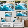 thumbnail image 4 of Designart "Aerial View of a Rocky Beach VIII" Beach Framed Wall Art Decor - Coastal White Beach & Ocean Living Room Framed Canvas Art, 4 of 6