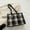 black, variant on Zhengup Popular Korean Version Of The Retro Checkered Handbag Autumn And Winter New Versatile Top Shoulder Wrap Women