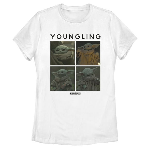 Women's Star Wars: The Mandalorian Grogu the Youngling  Graphic Tee White 2X Large